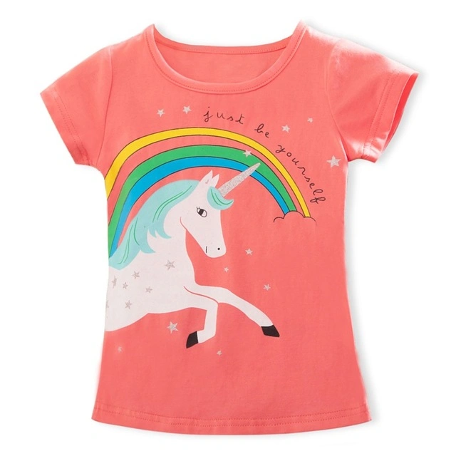 Children′s T-Shirt Kid′s Shirts Child Baby Toddler Unicorn Party Tee Tops Clothing Short Tees Cute Comfortable T Clothing